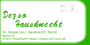 dezso hausknecht business card